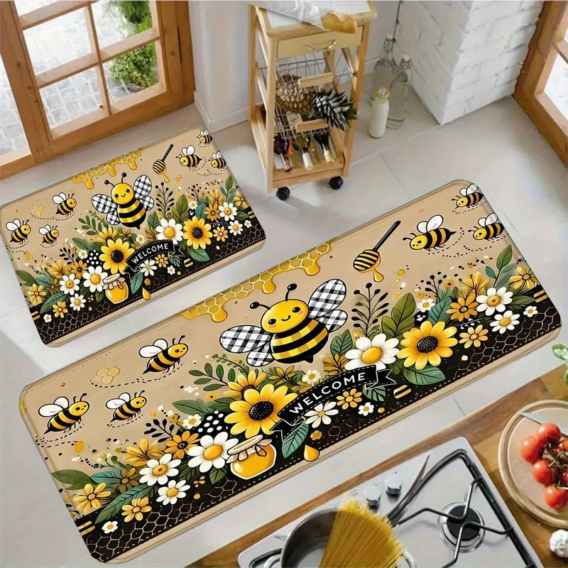 Dekorative Bienen-Themen Küchenmatte