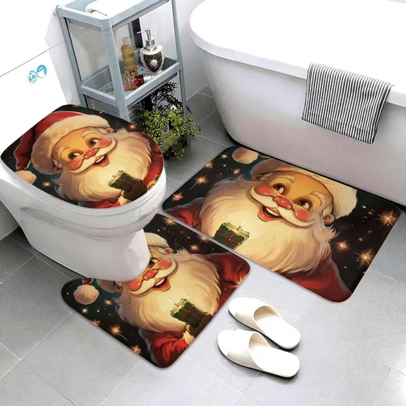 Weihnachts-Themen Badezimmermatte Set