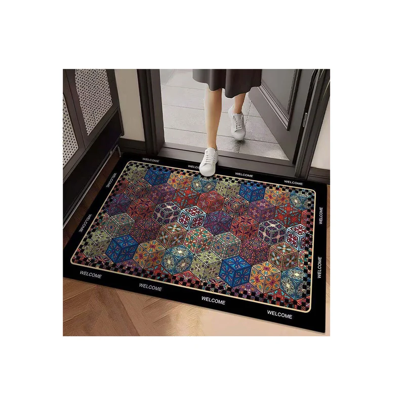 Lebendige geometrische Design-Eingangsmatte