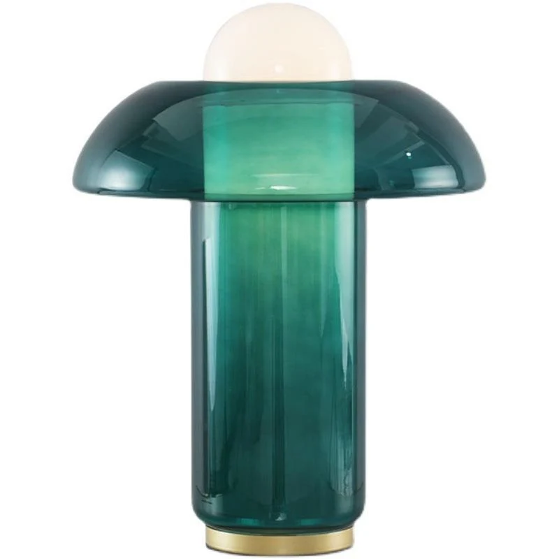 Moderne Tischleuchte mit elegantem Glasschirm