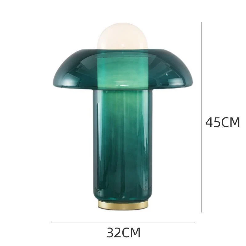 Moderne Tischleuchte mit elegantem Glasschirm