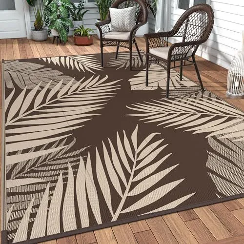 Outdoor Tropical Leaf Bereichsteppich