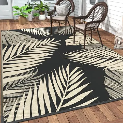 Outdoor Tropical Leaf Bereichsteppich