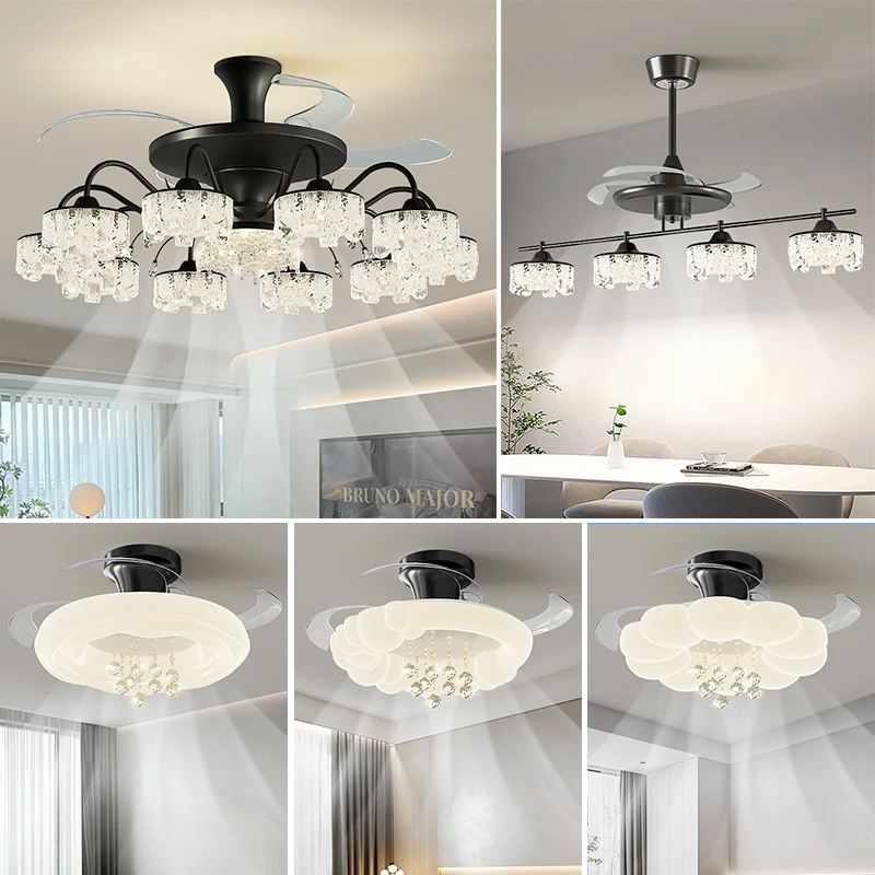 Moderne Kristall-Deckenventilator