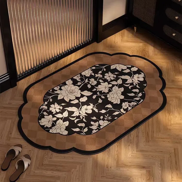 Stylische Schachbrett-Bodenmatte