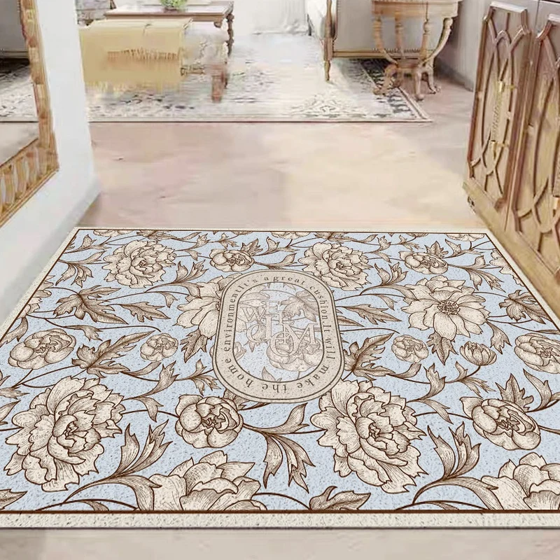 Blumengemusterter dekorativer Teppich