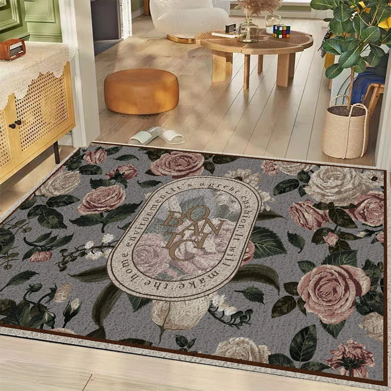 Blumengemusterter dekorativer Teppich