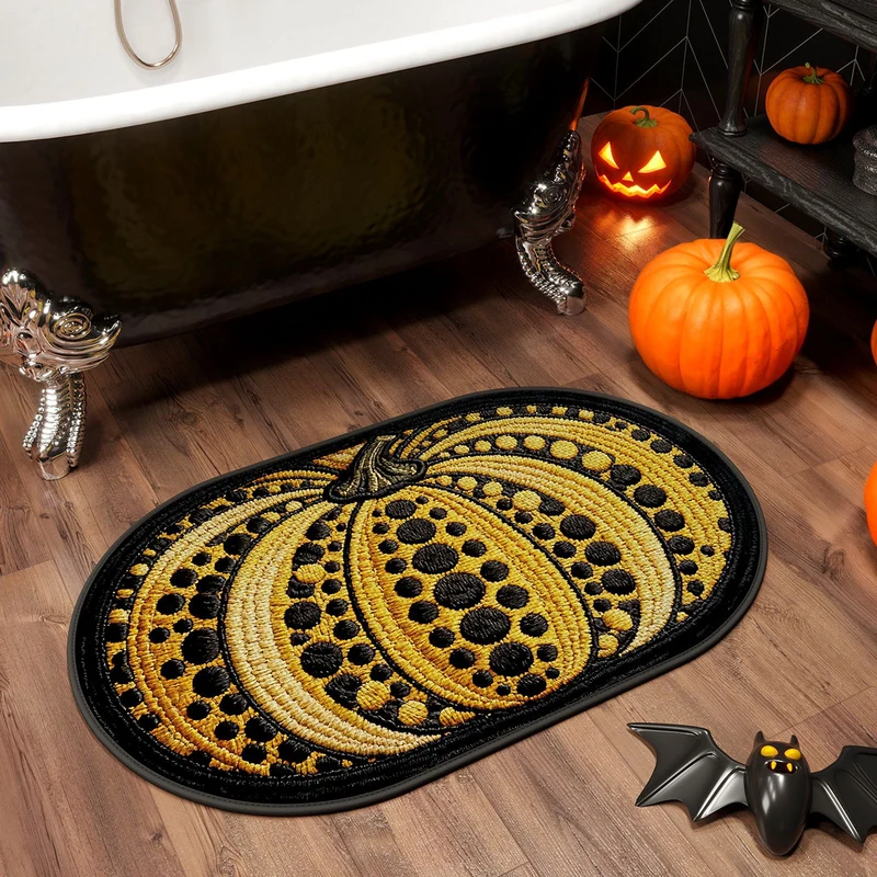Dekorative Kürbis-Badmatte