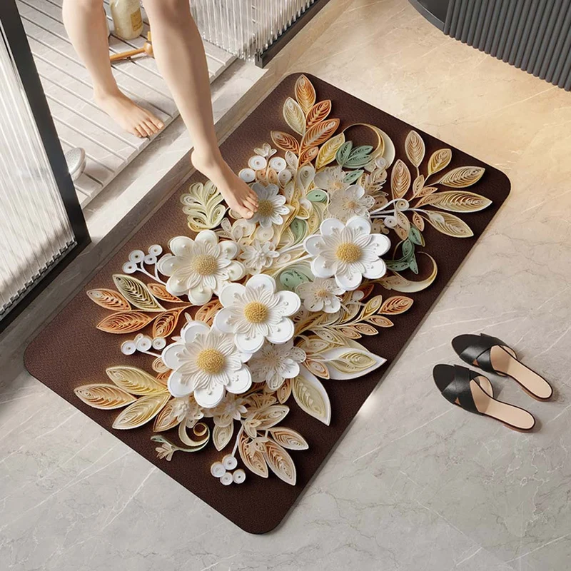 Elegante florale Design-Komfortmatte