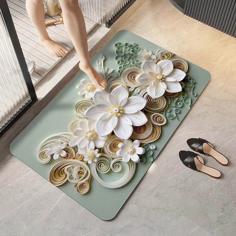 Elegante florale Design-Komfortmatte