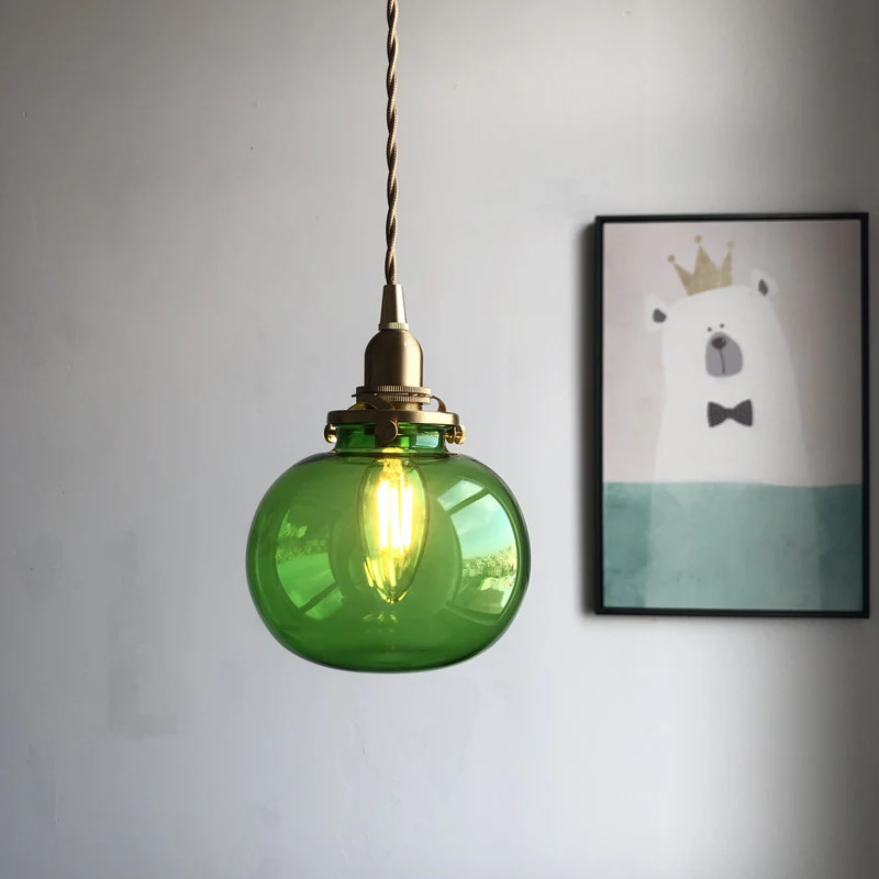 Vintage Glas Pendelleuchte