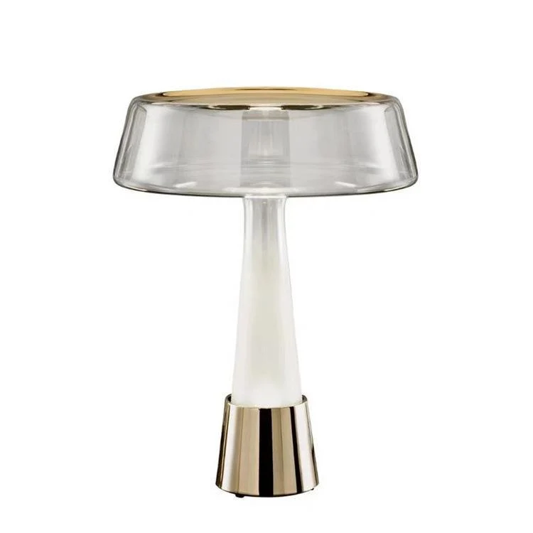 Stylische Glas Tischlampe mit integrierter LED-Beleuchtung