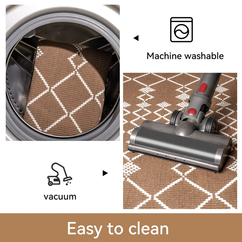 Geometrisch gemusterter Innenläufer Teppich
