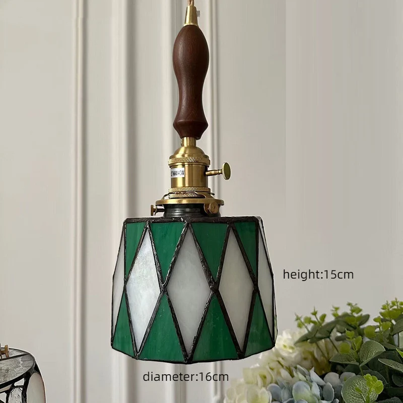 Verstellbare Vintage-Glas-Hängeleuchte