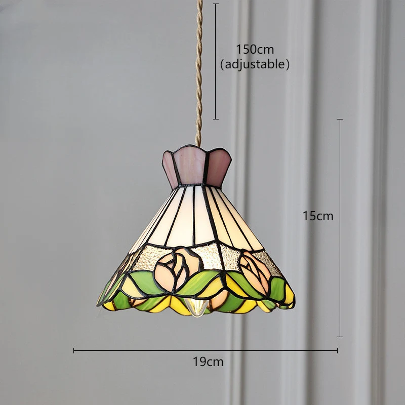 Verstellbare Vintage-Glas-Hängeleuchte