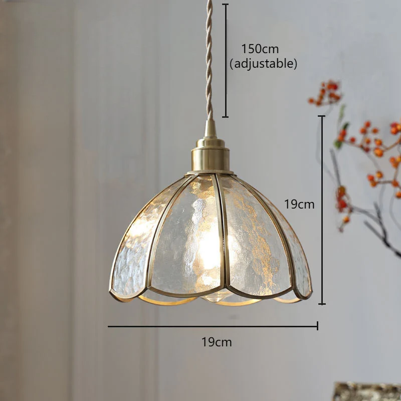 Verstellbare Vintage-Glas-Hängeleuchte