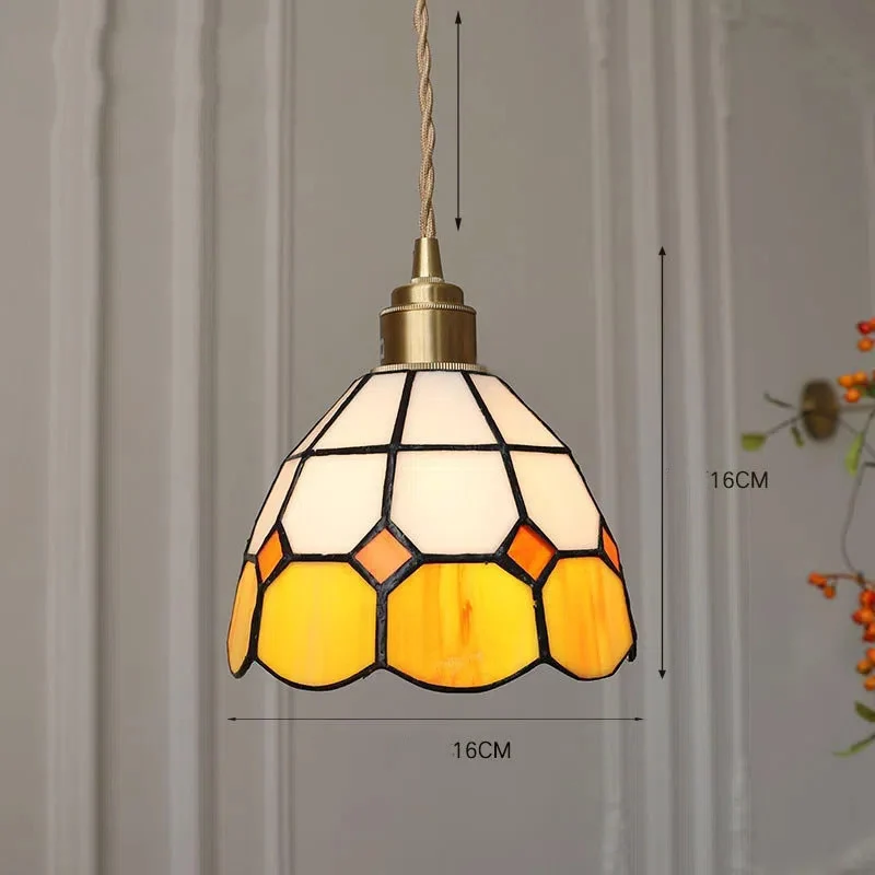 Verstellbare Vintage-Glas-Hängeleuchte