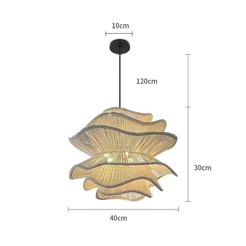 Zeitgenössische elegante wellenförmige Pendelleuchte