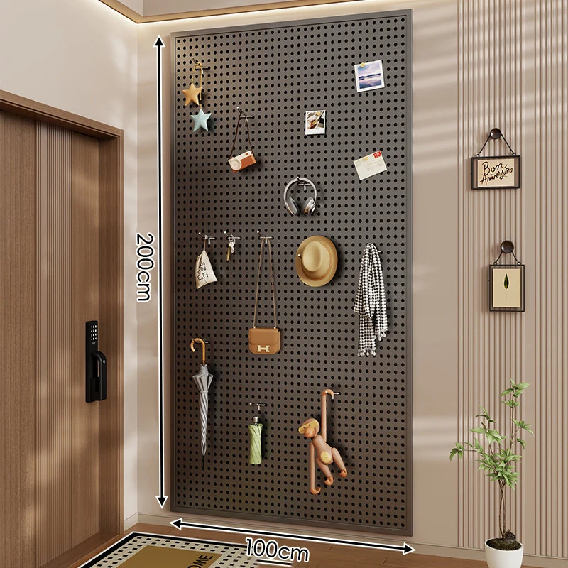 Wandanag perforiertes Lochboard-Organizer-Panel Großes Quadrat mit modularen Haken und Zubehör
