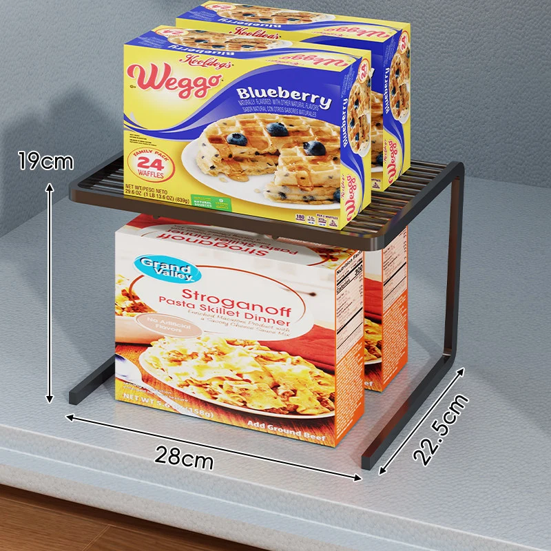Dreistufiger schlanker eingelassener Arbeitsplatten-Pantry-Regal-Organizer