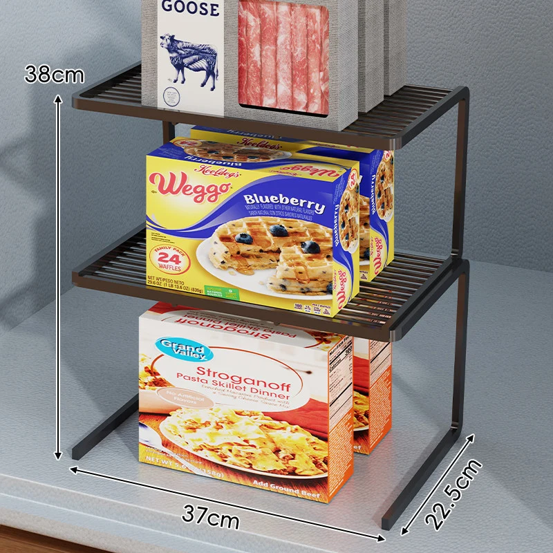 Dreistufiger schlanker eingelassener Arbeitsplatten-Pantry-Regal-Organizer