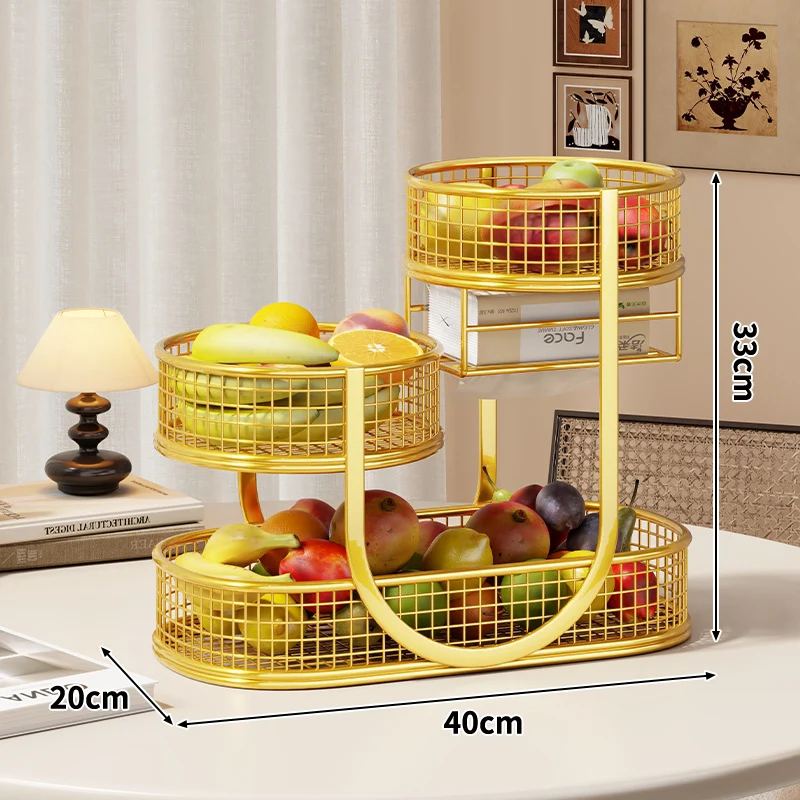 Drei-Tier Metallgitter Theken Obst- & Gemüse-Displaystand