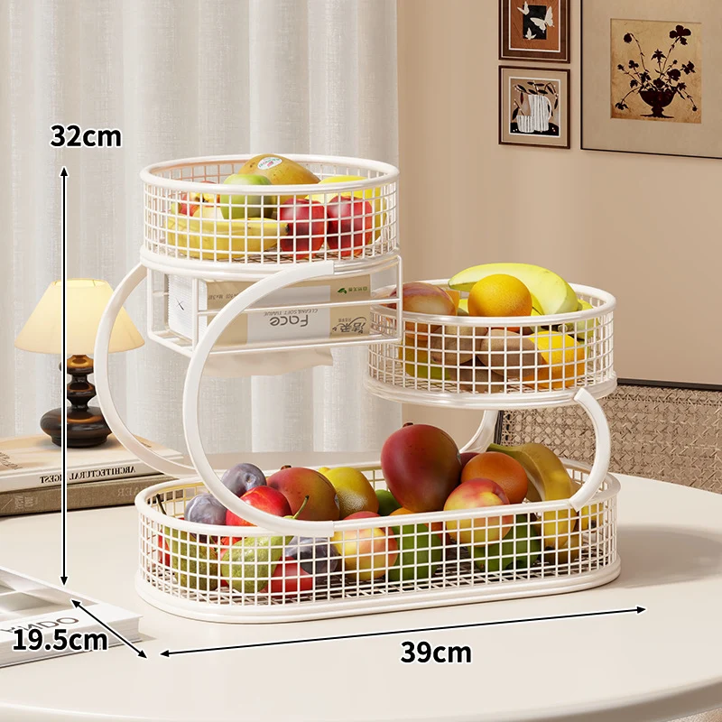Drei-Tier Metallgitter Theken Obst- & Gemüse-Displaystand