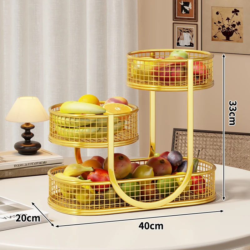 Drei-Tier Metallgitter Theken Obst- & Gemüse-Displaystand