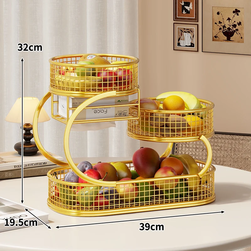 Drei-Tier Metallgitter Theken Obst- & Gemüse-Displaystand