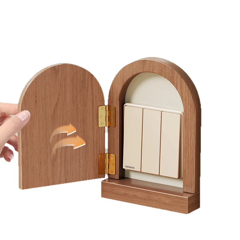 Wandmontierter gewölbter Mini-Aufbewahrungsschrank mit zwei Türen und schmalem Regal