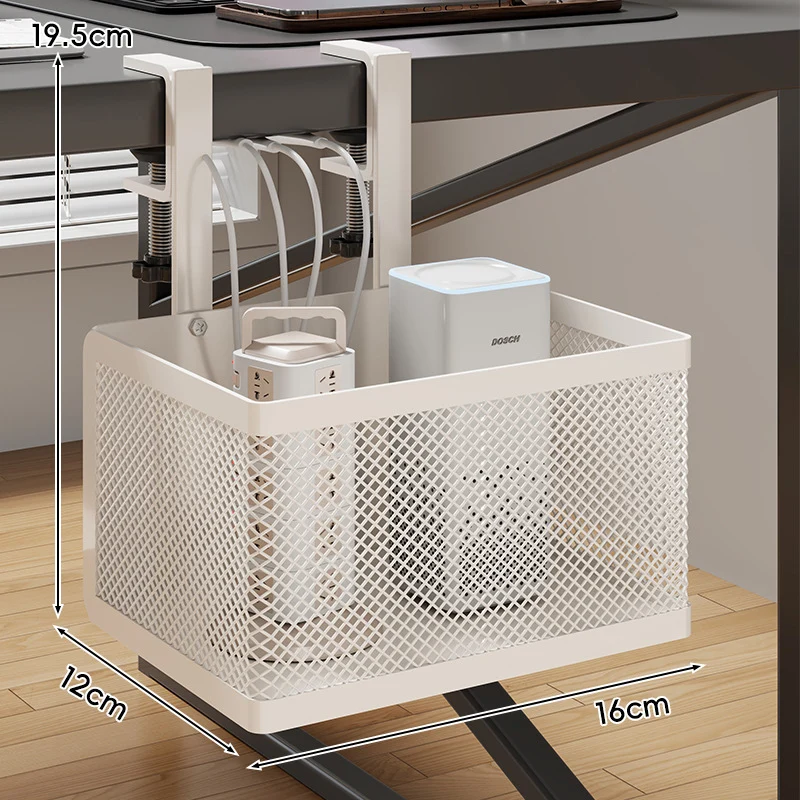 Unter-Tisch Klemmen-Mesh-Kabel- und Stromleistenorganizerkorb
