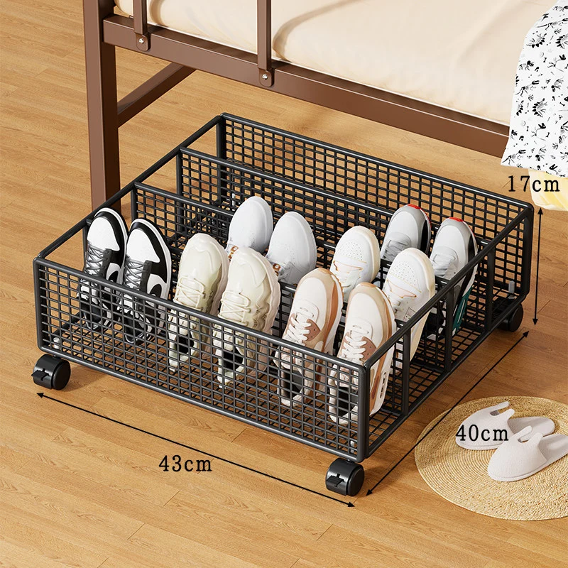 Unterbett Metallgitter Schuhschubladenorganisator mit Mehrfachfächern Trenner