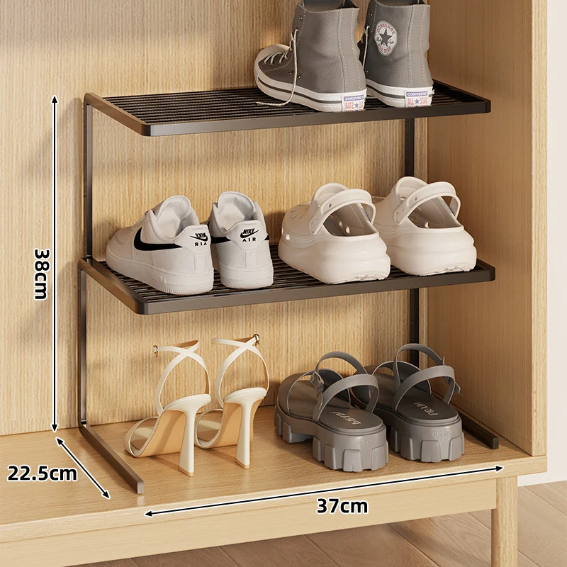Kompakte Doppel-Schicht Verstellbare Schuhregal Erhöher für Schrank und Kleiderschrank