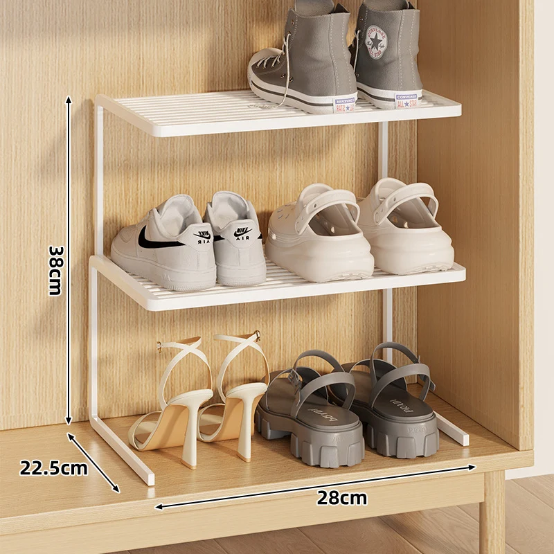 Kompakte Doppel-Schicht Verstellbare Schuhregal Erhöher für Schrank und Kleiderschrank