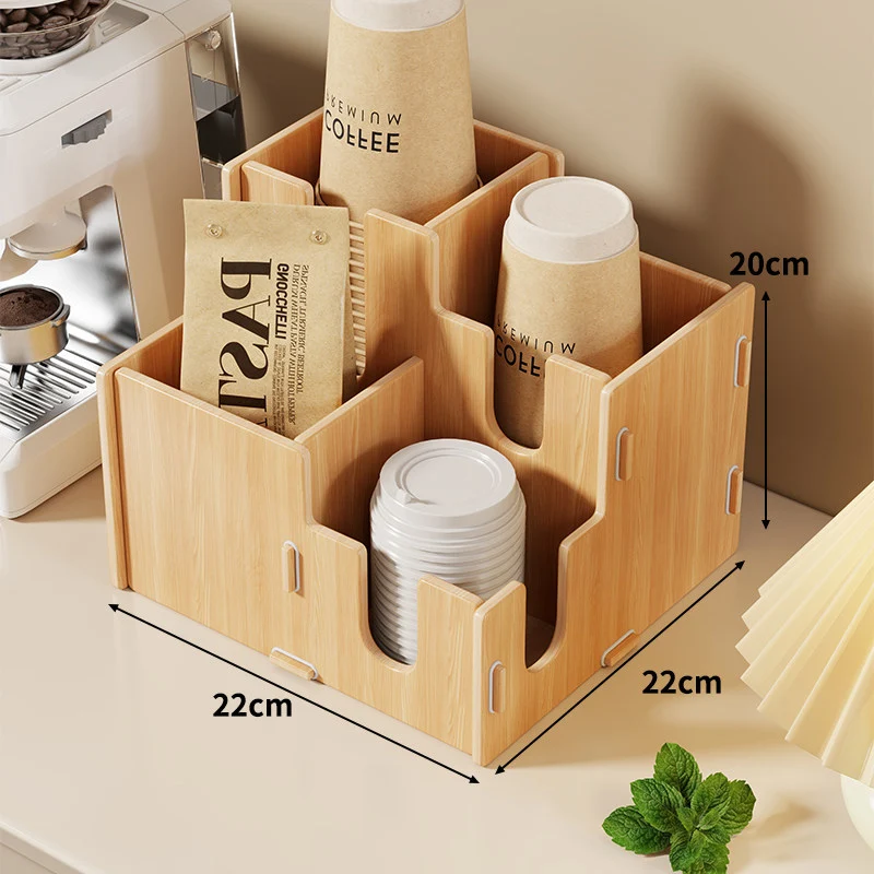 Modular gestufter Theken-Kaffetassen-Deckel und Strohhalm-Organizer
