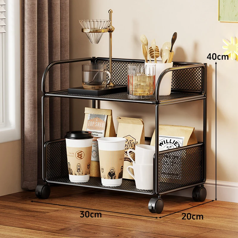 Gestaffelter Metall-Mesh-Arbeitsflächen-Organizer mit erhöhten Mesh-Seiten