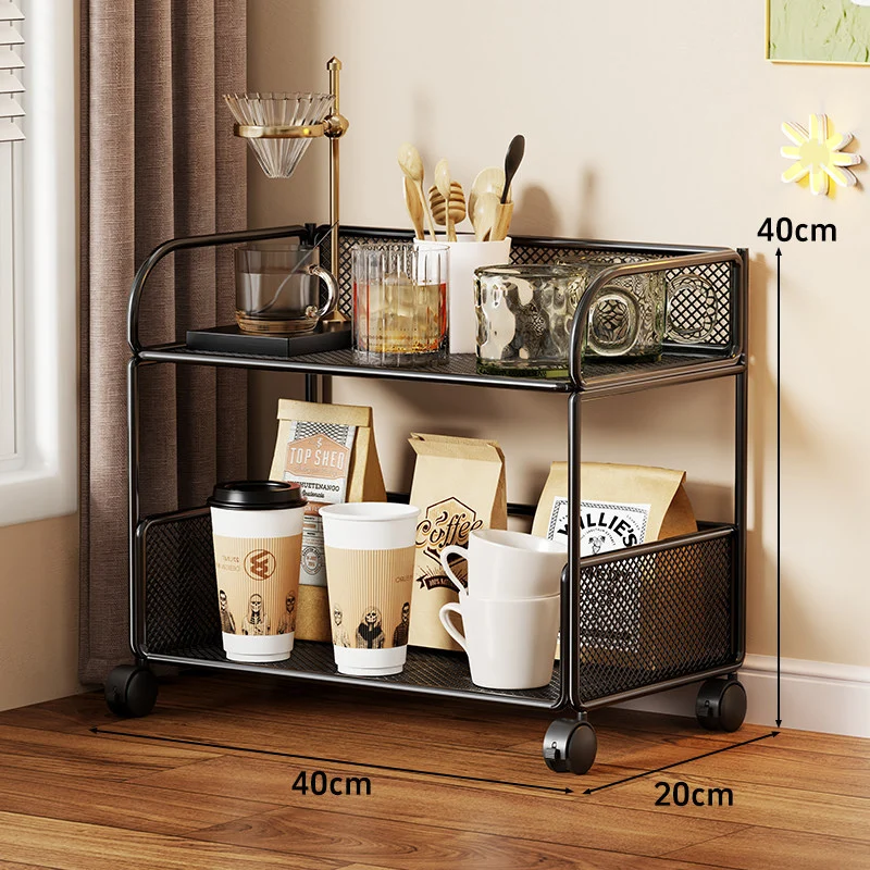 Gestaffelter Metall-Mesh-Arbeitsflächen-Organizer mit erhöhten Mesh-Seiten