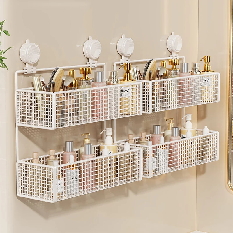 Saug-Montage Vertikales Mesh Kosmetik- & Toiletten-Organizer