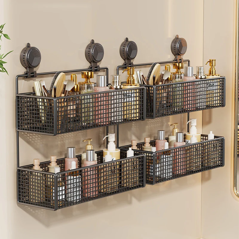 Saug-Montage Vertikales Mesh Kosmetik- & Toiletten-Organizer