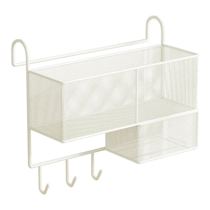 Loft-Bett Unter-Schienengitter Metal Mesh Organizer mit Taschentuchboxschublade und Mehrfachhaken