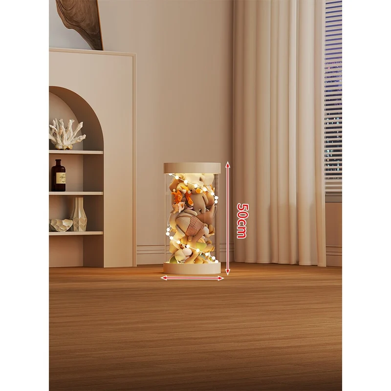 LED-beleuchteter transparenter Plüschspielzeug-Vitrine-Zylinder