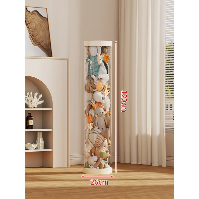 LED-beleuchteter transparenter Plüschspielzeug-Vitrine-Zylinder