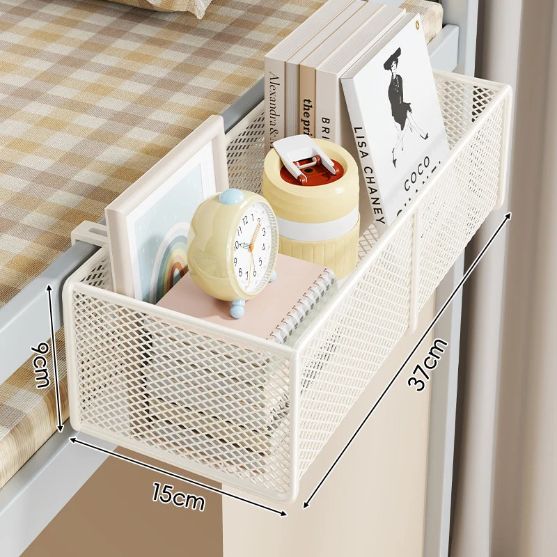 Clamp-On Bettgestell Hängende Netz-Organizer-Basket mit Schienenmontage und vielseitiger Aufbewahrung