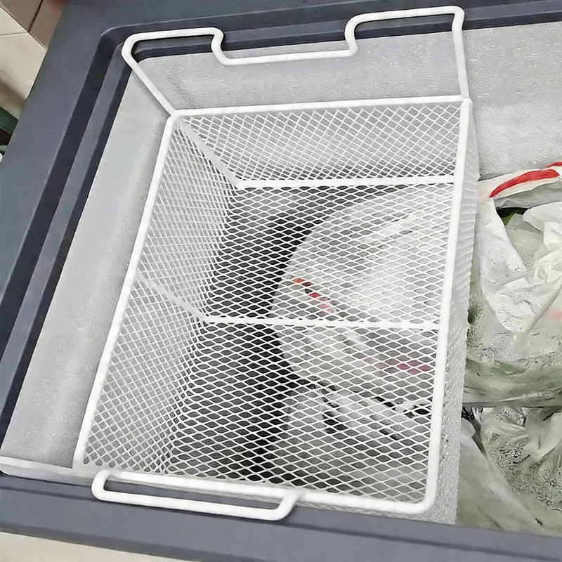 Slide-Out Drahtloser Gefrierschrank & Kühlschrank Lebensmittel Aufbewahrungskorb mit Hochgezogener Handhabung und Belüftetem Boden