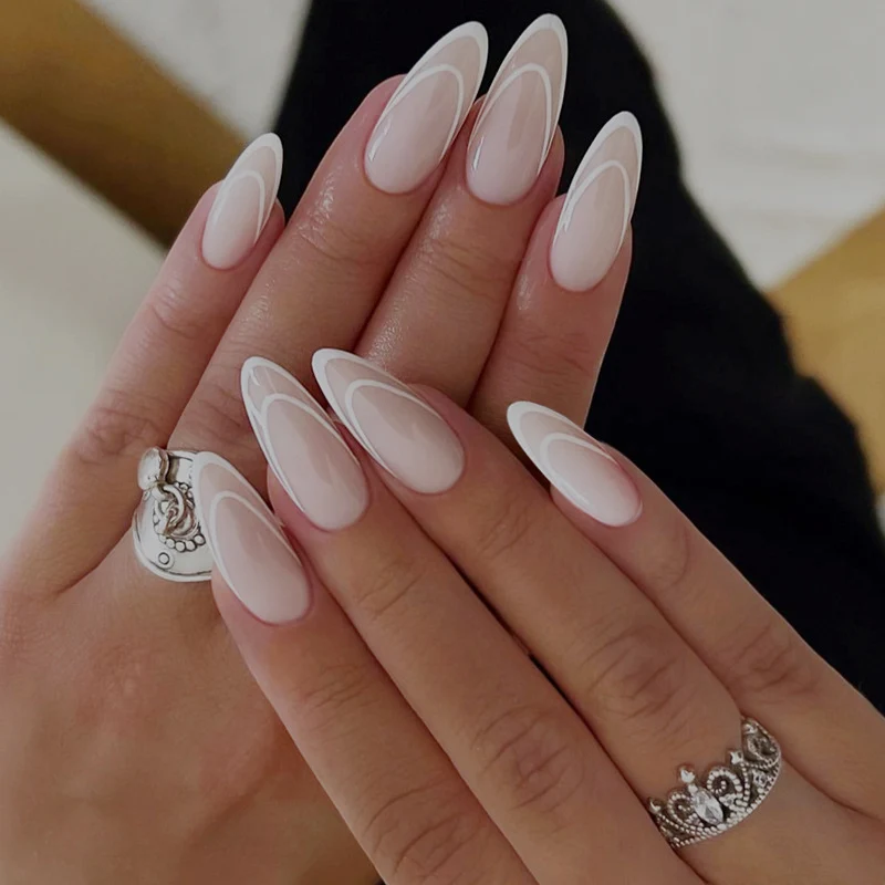 Premium Glänzende Press-On Nagelset