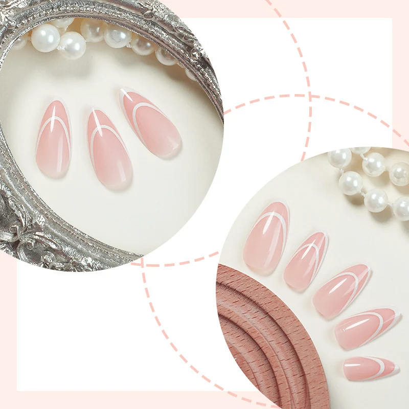 Premium Glänzende Press-On Nagelset