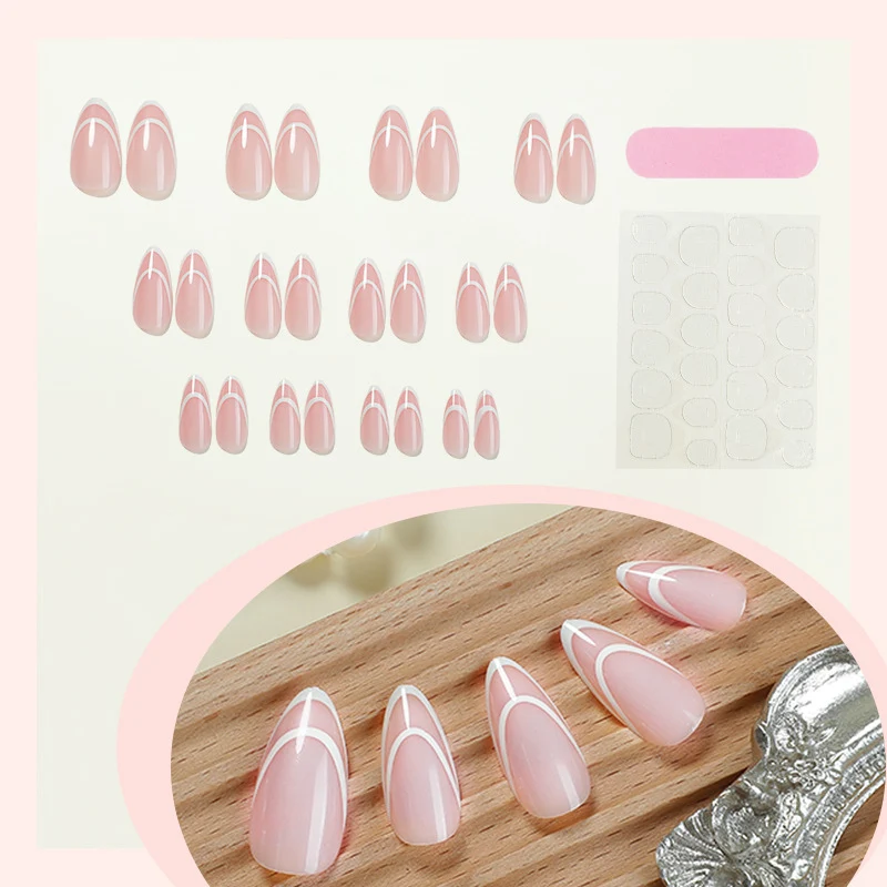 Premium Glänzende Press-On Nagelset