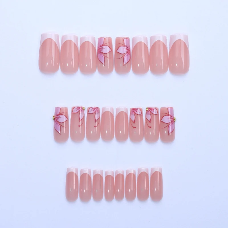 Premium Floral Press-On Nagelkunst Set