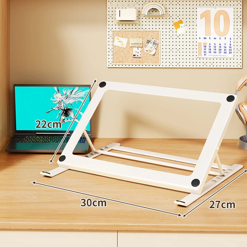 Verstellbarer Klapp-Laptop- und Tablet-Ständer mit schrägem Metallrahmen
