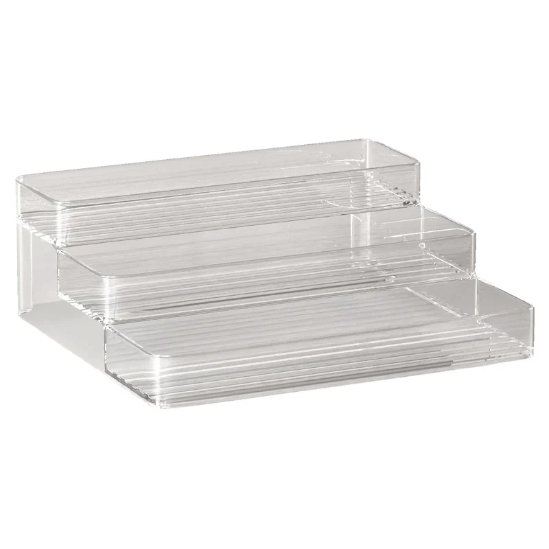 Acryl Drei-Ebenen Display Organizer für Kosmetik und Thekenaufbewahrung